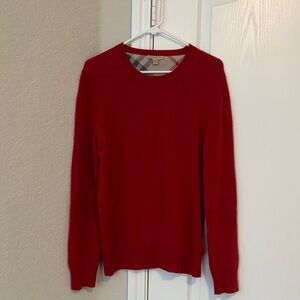 Pre-owned Burberry Brit Vibrant Red Crewneck Sweater